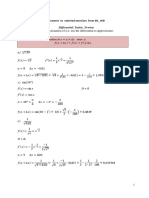 Answers to selected exercises from 06 - HW: We can use the approximation at 𝑥 = 𝑎 + Δ𝑥 near a