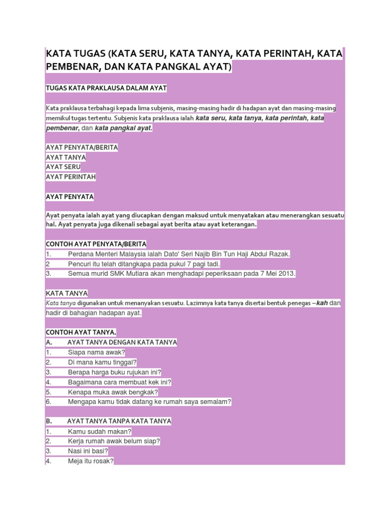 Kata Tugas Pdf