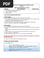 LAB - 03 (Static Variables, Methods, and Blocks, Object As Parameter, Wrapper Classes) PDF