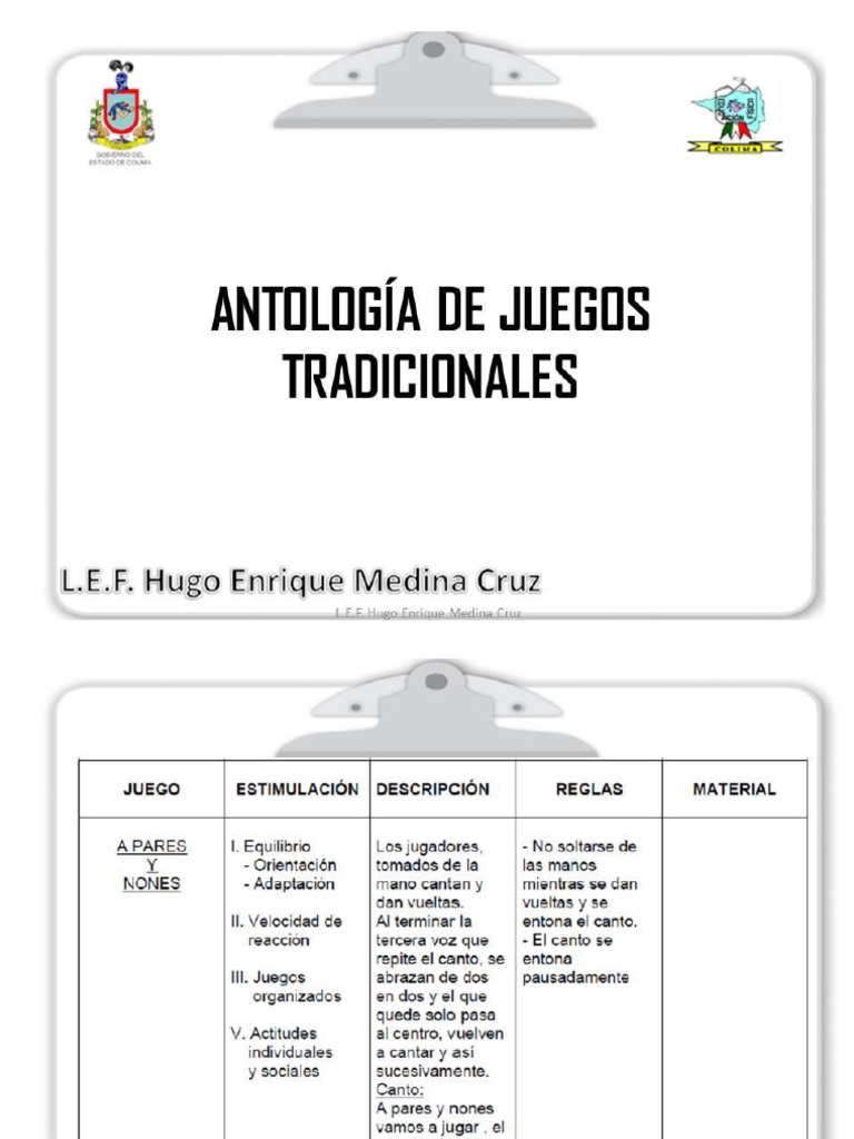Antologia De Juegos Tradicionales Pdf