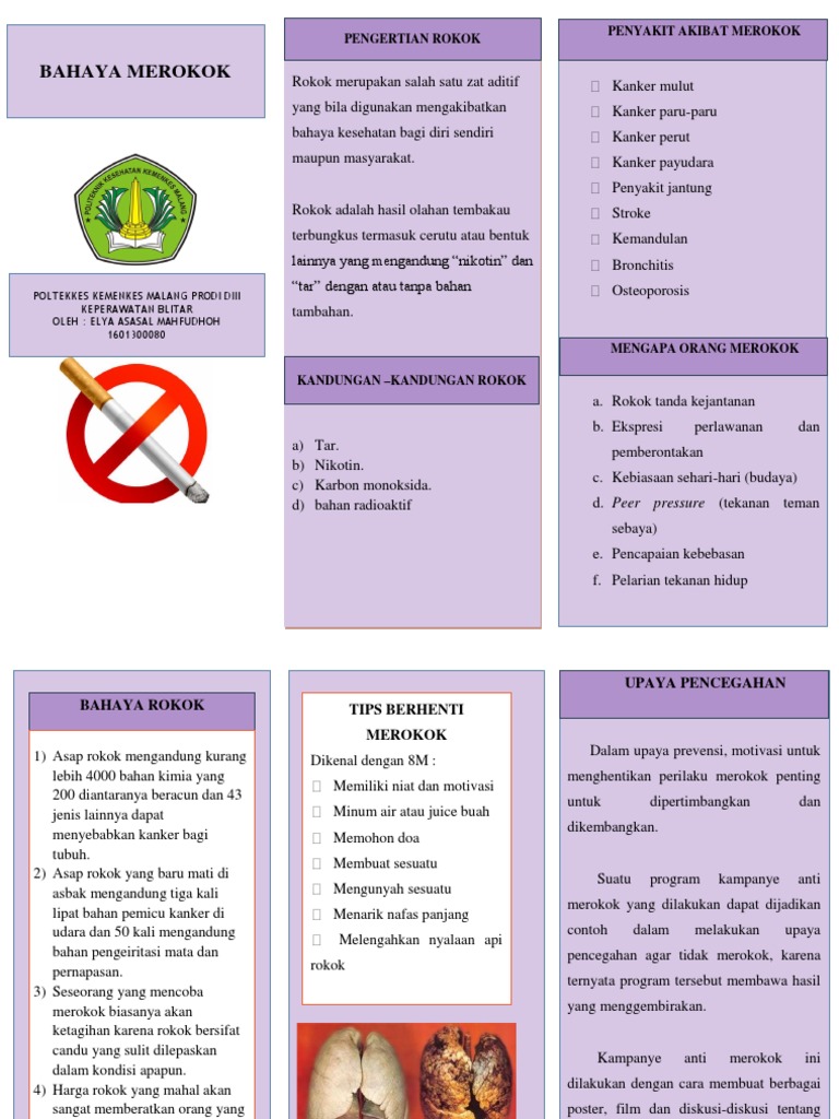 Bahaya Merokok dan Upaya Pencegahan | PDF