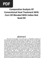 Comparative Analysis of Conventional Heat Treatment With Corn Oil Blended With Indian Red Seed Oil