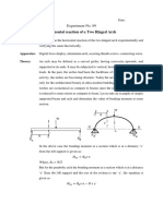 Experiment No. 09: Horizontal Reaction of A Two Hinged Arch