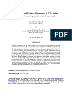 The Dynamics of Earnings Management in Ipos and The Role of Venture Capital: Evidence From Brazil