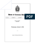 Canada House Debates October 1996