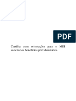 Cartilha Com Orientações para o MEI Solicitar Os Benefícios Previdenciários.