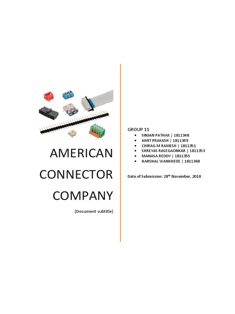 American Connector PDF Program Optimization Inventory