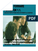 Training FORMARE Training FORMARE Formator 1.1. Formator 1.1