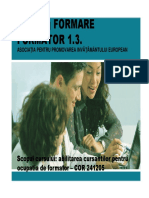 Training FORMARE Training FORMARE Formator 1.3. Formator 1.3