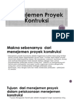 Manajemen Proyek Kontruksi