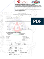 Prueba de Tercera Parcial 8 Vo Año 3