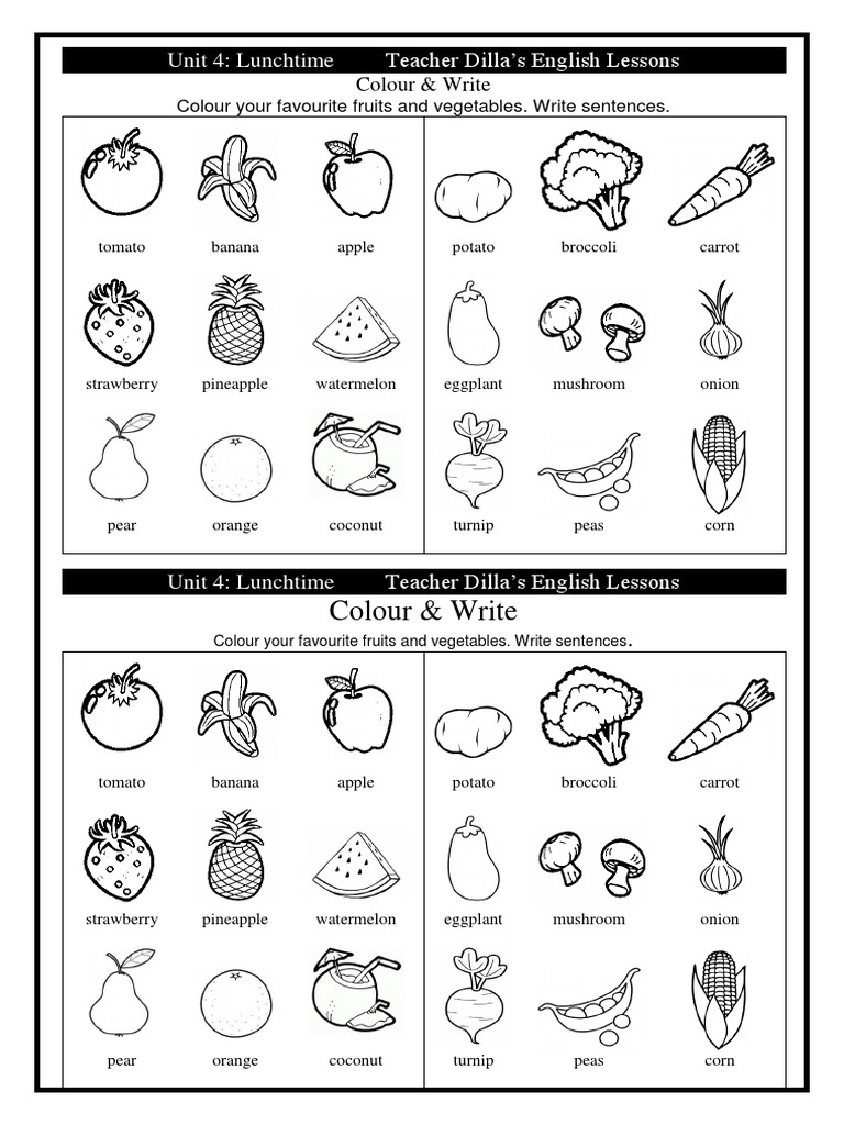 Worksheet Vegetables | PDF