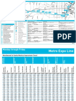 Metro Expo Line Schedule for Saturdays, Sundays and Holidays
