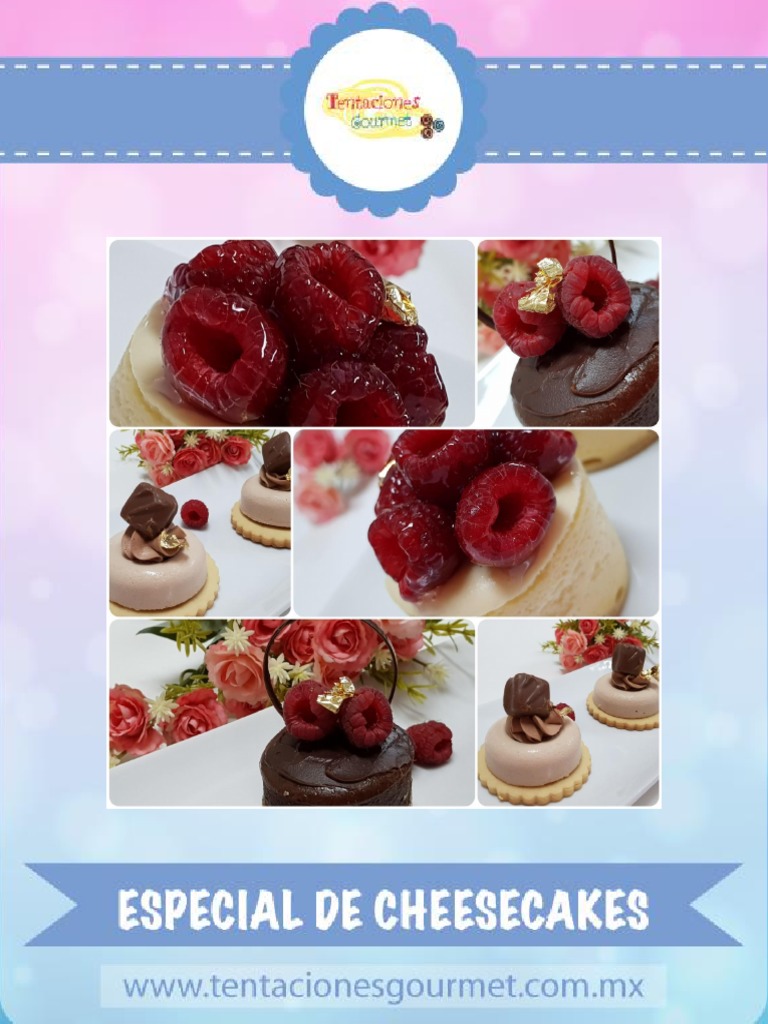 Recetas de Cheesecake Variadas y Deliciosas | PDF | Tarta de queso | Crema