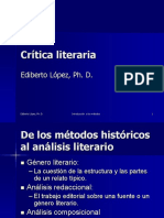 Críticia y Analisis Lietarario 