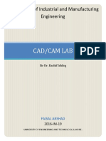 Cad/Cam Lab: Department of Industrial and Manufacturing Engineering