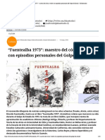 "Fuentealba 1973" - Maestro Del Cómic Vuelve Con Episodios Personales Del Golpe de Estado - El Mostrador