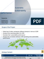 CSR and Sustainability Analysis