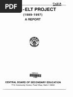 CBSE ELT Project A Report 1989-97 Central Board of Secondary Education D10933