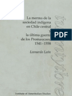 Merma de Sociedad Indigena de Chile Central y Ultima Guerra de Promaucaes - Leonardo Leon