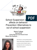 Alternatives To Out of School Suspension