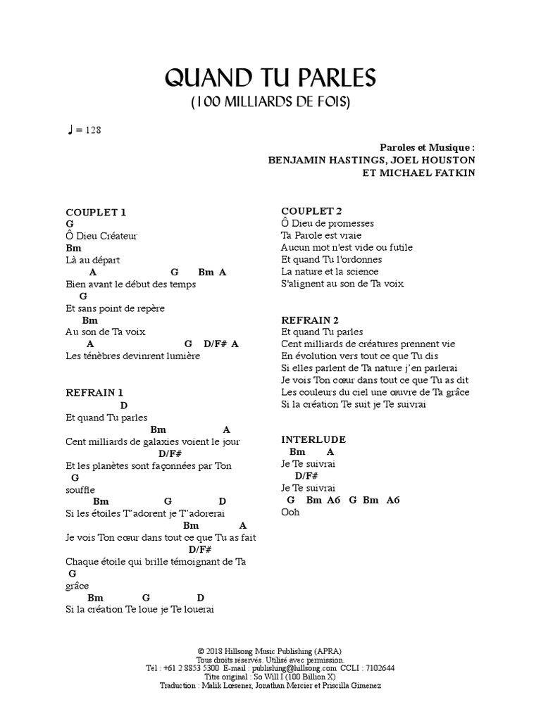 Là Dans Le Feu Hillsong Accords Pdf