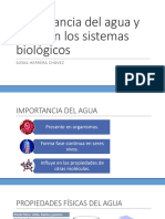 Importancia Del Agua en Sistemas Biologicos