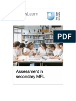 Assessment in Secondary Modern Foreign Languages