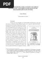 MORAIS, Carlos - Artes Da Gramática Para o Ensino Do Grego Em Portugal