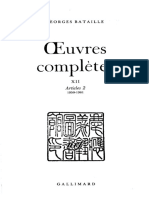 Georges Bataille - Oeuvres Completes - Tome XII