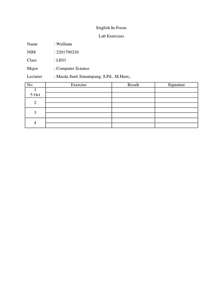Lab Exercises | PDF