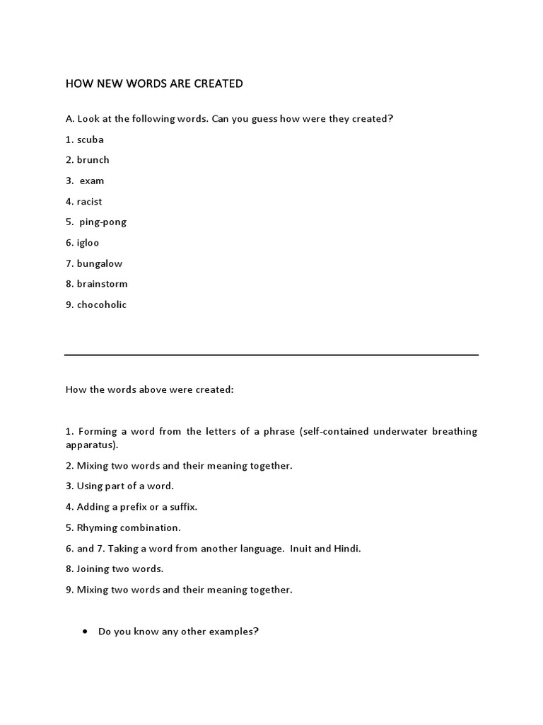 How New Words Are Created | PDF