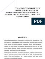 Experimental and Investigation of Heat Transfer For Radiator by Changing Composite (Aluminium, Silicon and Mangnesium) Using Pin-Fin Apparatus