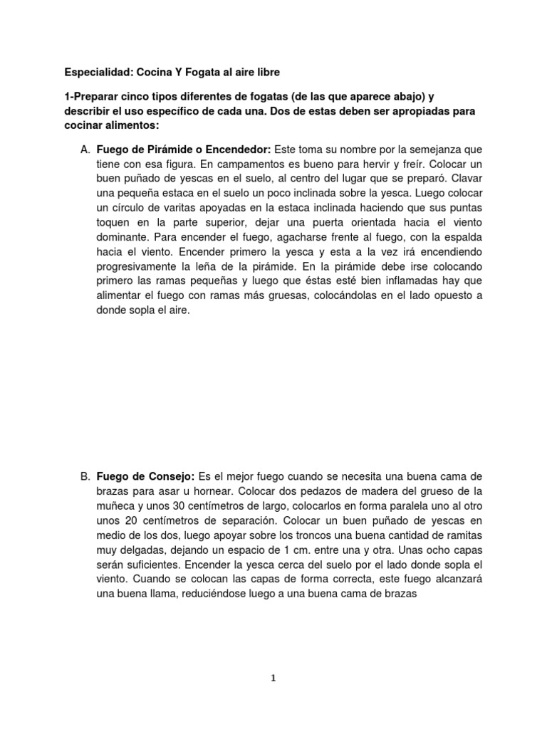 Especialidad de Fogata y Cocina Al Aire Libre | Estufa de cocina