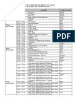 BTCLS FIK UNW Mataram Training Schedule