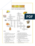 Food and Drink Crossword