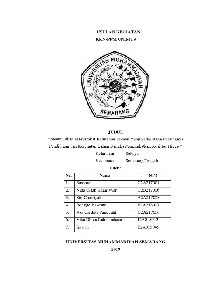 Kelompok 6 KKN Proposal | PDF | Ilmu Sosial