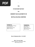 Credit Management of Rupali Bank Limited: Internship Report