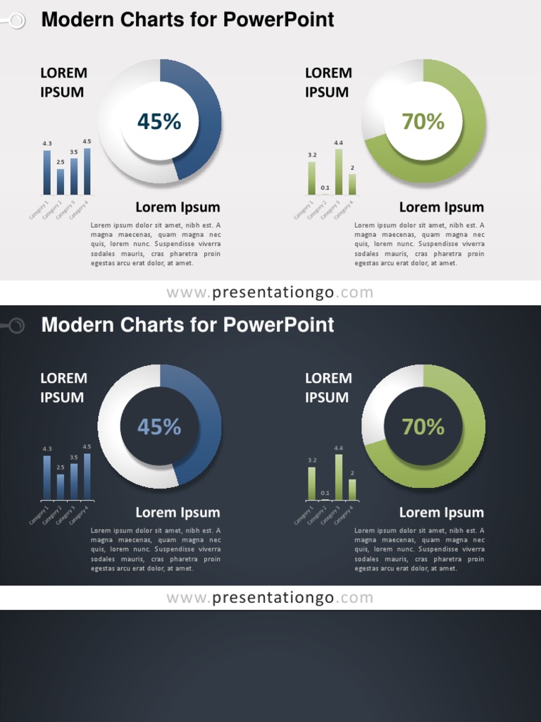 Modern PowerPoint Chart Templates | PDF | Typography | Text