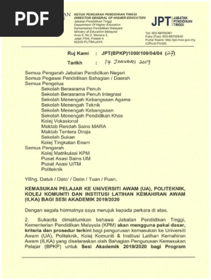 Surat Edaran 2019 Pdf