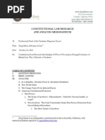 Constitutional Analysis Memo Re Vaccines and Quarantine