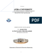 Sastra University: B.Tech (Eee) Programme