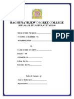 Raghunathjew Degree College: Deulasahi, Tulasipur, Cuttack-08