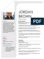 Jordan Brown: Elementary Teacher