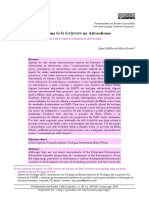 O Dilema Sola Scriptura No Adventismo - Isaac Malheiros