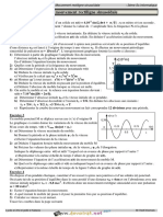 Série D'exercices N°5 - Physique - Mouvement Rectiligne Sinusoidal - 3ème Informatique (2017-2018) MR Hedfi Khemais