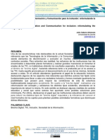 Las Tecnologías de La Información y Comunicación Para La Inclusión Reformulando La Brecha Digital