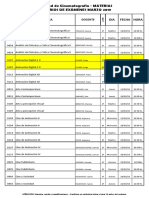 HoEx Marzo 2019 - Fac de Cine - Materias