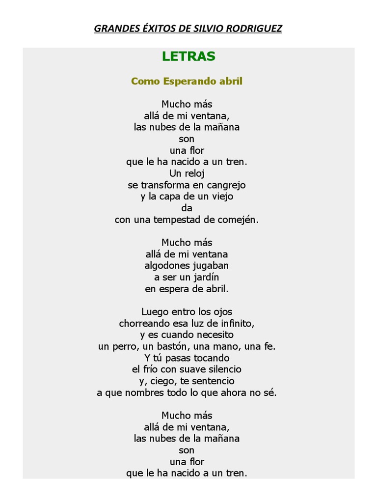 Letras y Poemas de Silvio Rodríguez | PDF | Serpiente | Unicornio