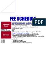 2011 Fee Schedule